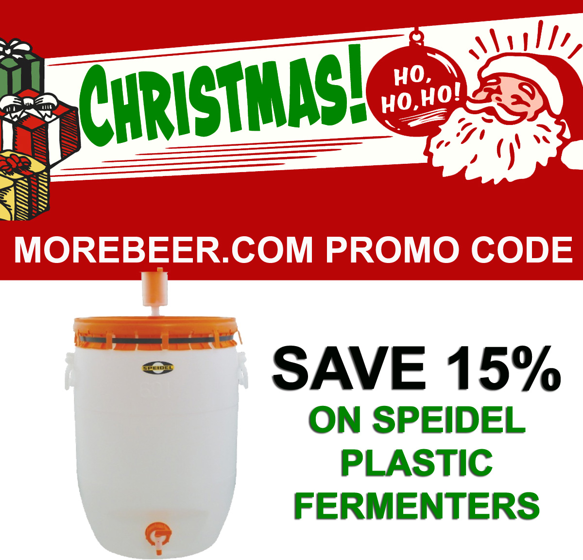  Home Brewer Promo Code for Save 15% On Speidel Plastic Fermenters at More Beer Coupon Code