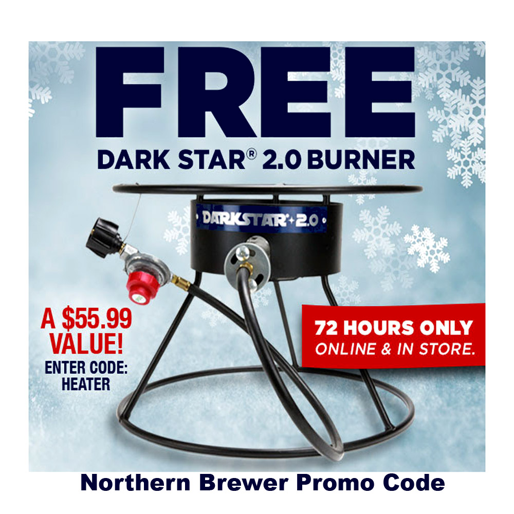 Coupon Code For Spend $125 At Northern Brewer and Get A Free DarkStar Burner Coupon Code