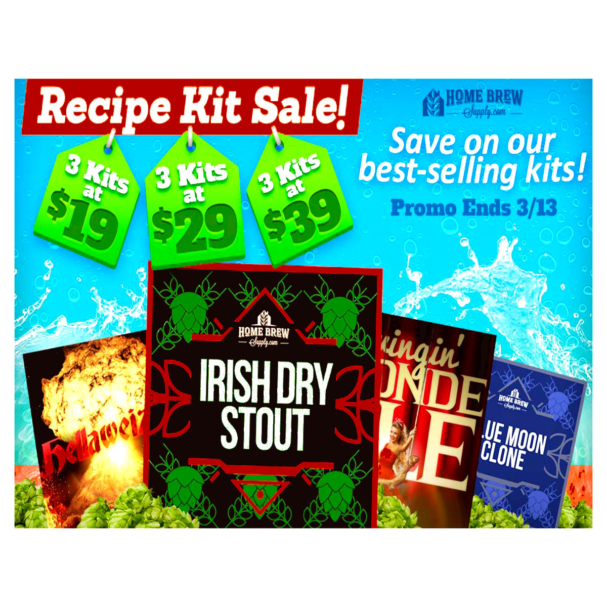  Coupon Code For Homebrew Recipe Promotion - 5 Gallon Beer Kits as low as $19 Coupon Code